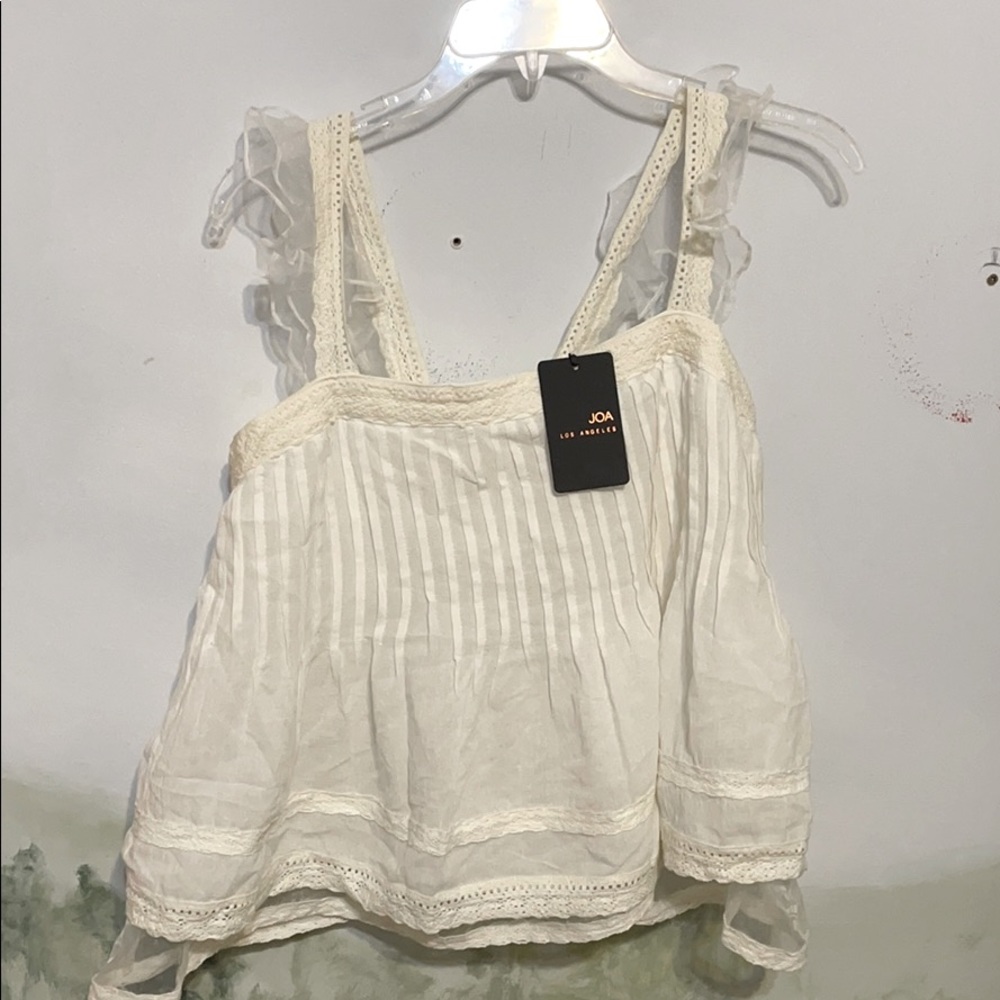 Linen and lace summer top